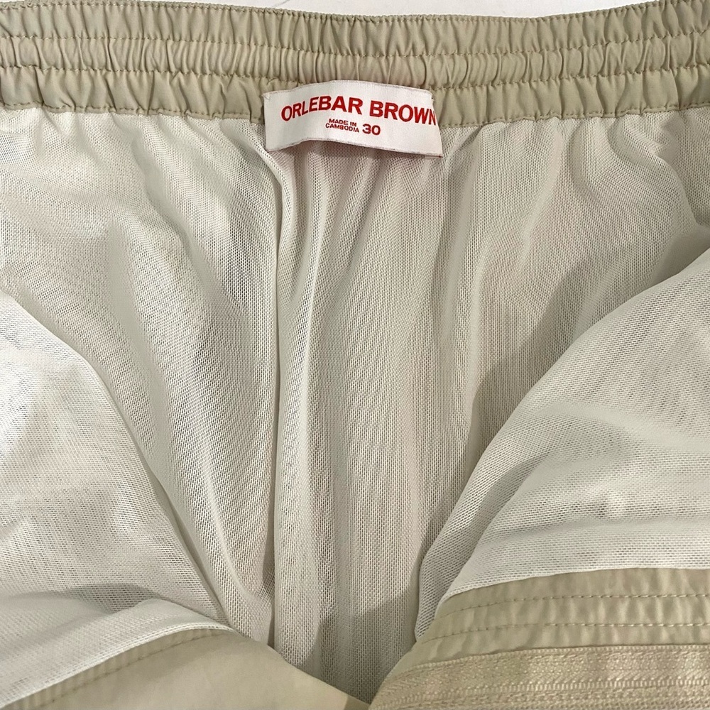 Orlebar Brown Standard Swim Hybrid Shorts Trunks Size 30 Khaki - Picture 9 of 15